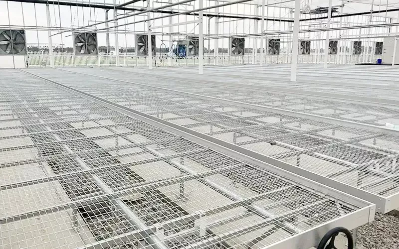 Greenhouse Nursery Verplaatsbare stalen rolbank